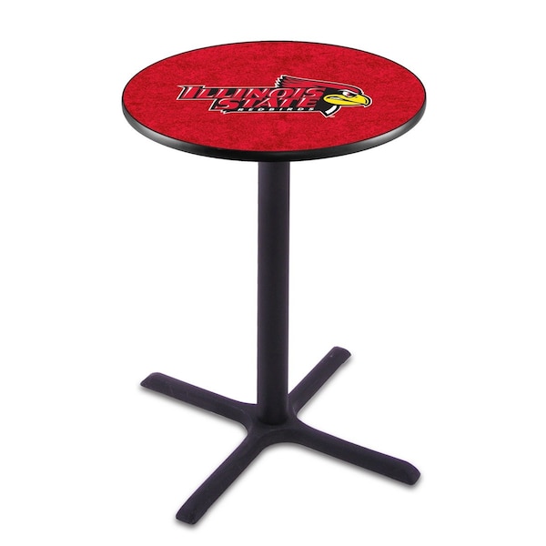 Holland Bar Stool Co 42" Blk Wrinkle Illinois State Pub Table - L211B4228ILLSTU