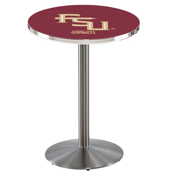 Holland Bar Stool Co 42" Stainless Steel Florida State (Script) Pub Table - L214S4228FSU-FS