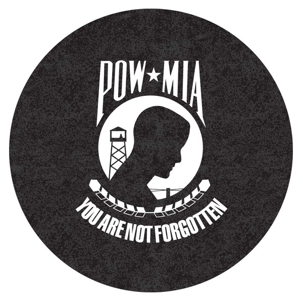 Holland Bar Stool Co Lighted 42" Black POW/MIA Pub Table - L218B42POWMIA36RPOWMIA