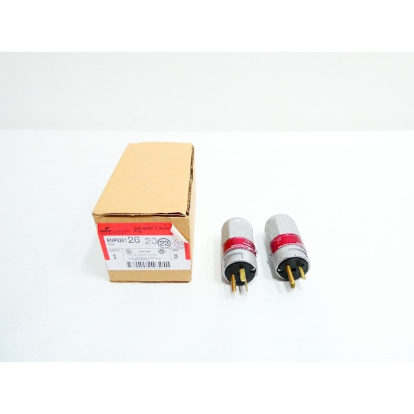 Crouse Hinds ENP52013P 20A AMP 125V-AC PLUG, 2PK - ENP5201