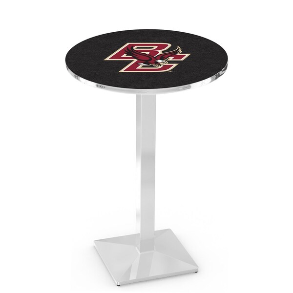 Holland Bar Stool Co 42" Chrome Boston College Pub Table, 36" dia. Top - L217C4236BOSTNC
