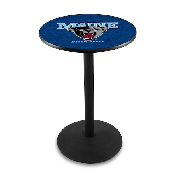 Holland Bar Stool Co 42" Blk Wrinkle Maine Pub Table, 36" dia. Top - L214B4236MAINEU