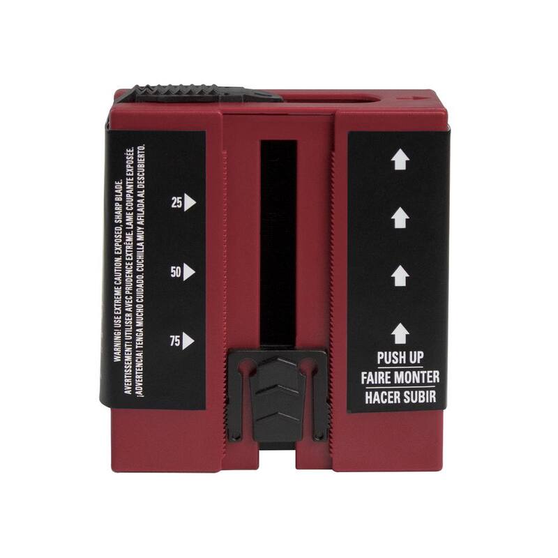 Roberts Square-End Carbon Steel Carpet Blades and Quick Blade Dispenser with Used Blade Storage (100-Pack) - 10-493