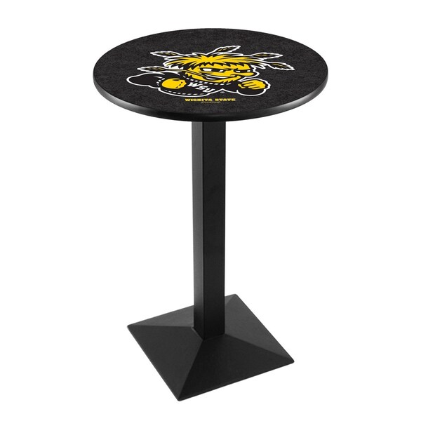 Holland Bar Stool Co 42" Blk Wrinkle Wichita State Pub Table - L217B4228WICHST