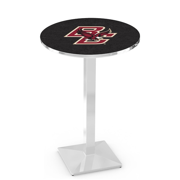Holland Bar Stool Co 36" Chrome Boston College Pub Table - L217C3628BOSTNC