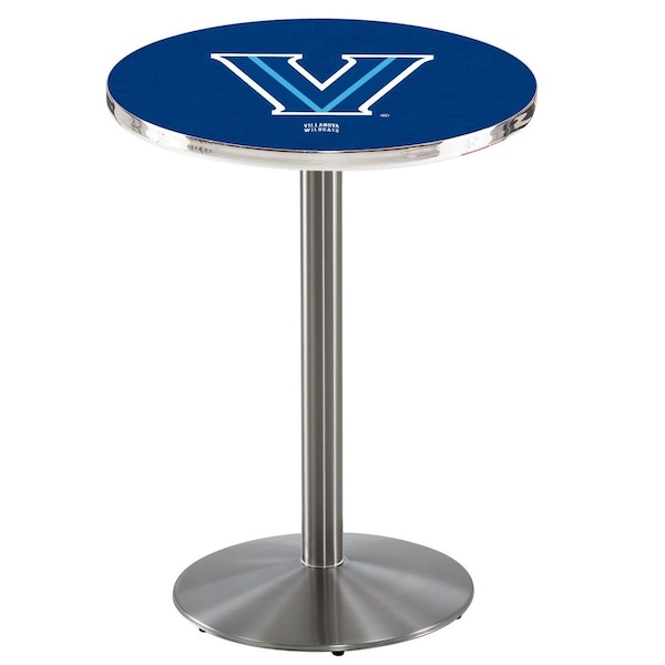 Holland Bar Stool Co 42" Stainless Steel Villanova Pub Table, 36" dia. Top - L214S4236VILNVA