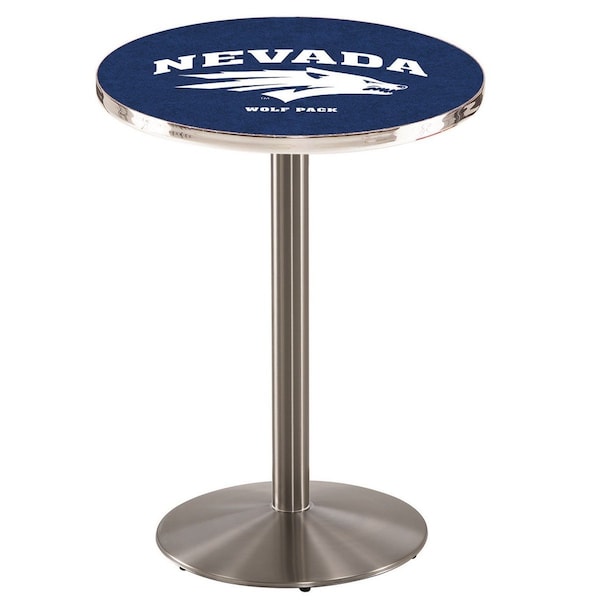 Holland Bar Stool Co 36" Stainless Steel Nevada Pub Table, 36" dia. Top - L214S3636NEVAUN