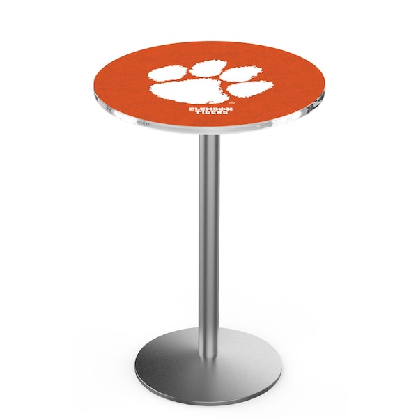 Holland Bar Stool Co 36" Stainless Steel Clemson Pub Table - L214S3628CLMSON
