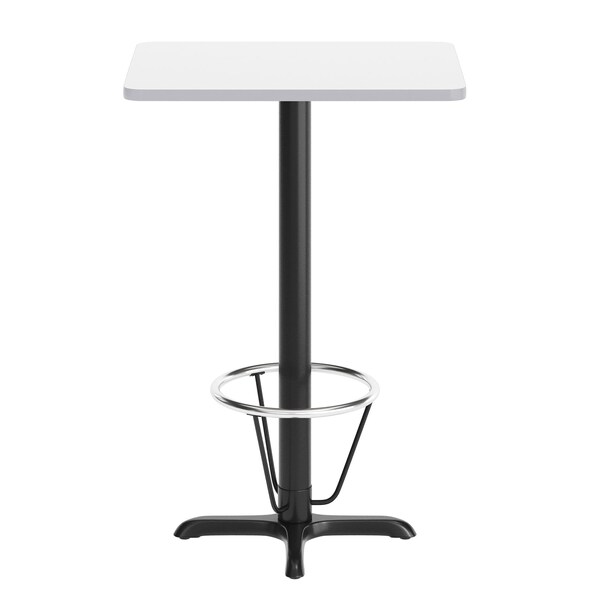 Flash Furniture Rectangle 30 in L, 24 in W, White - XU-WHTB-2430-T2222B-3CFR-GG