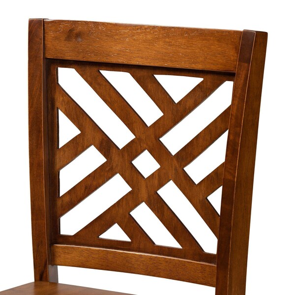 Baxton Studio Caron Modern and Contemporary Walnut Brown Finished Wood 5-Piece Pub Set - 187-11433-10903-ZORO