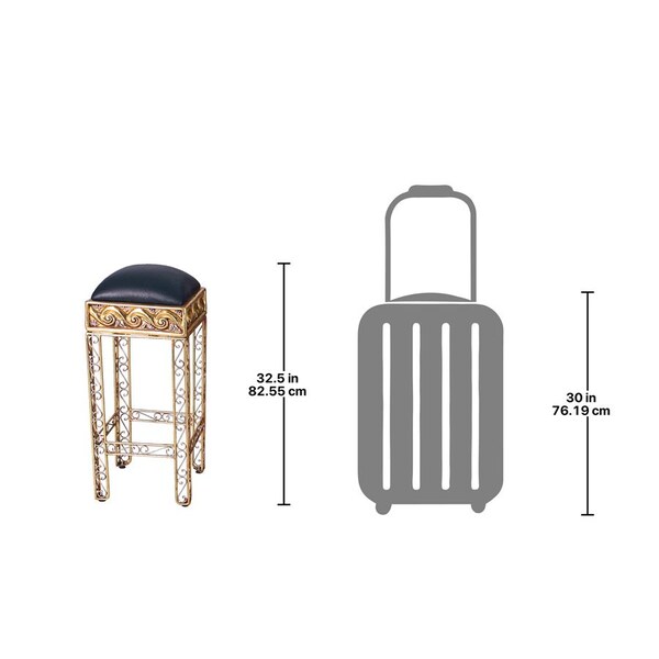 Design Toscano The Altar of Tenenit: Egyptian Bar with Two Barstools - NE36342