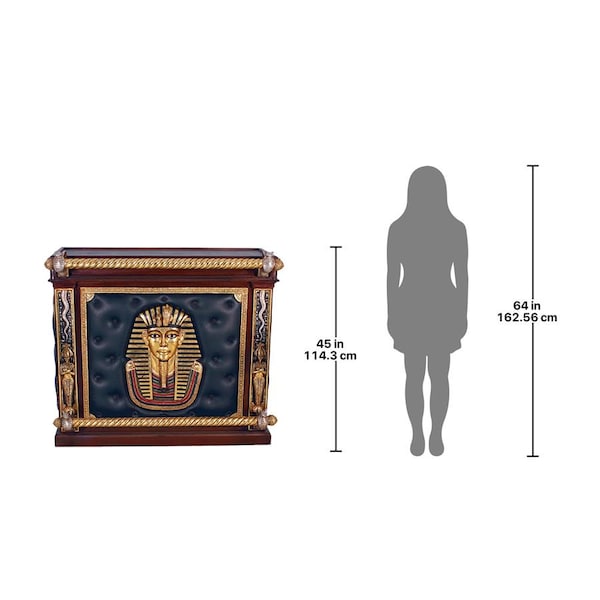 Design Toscano The Altar of Tenenit: Egyptian Bar with Two Barstools - NE36342