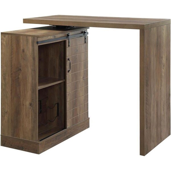 Acme Furniture Industry Acme Furniture  41 x 38 x 47 in. Quillon Bar Table, Rustic Oak - DN00153