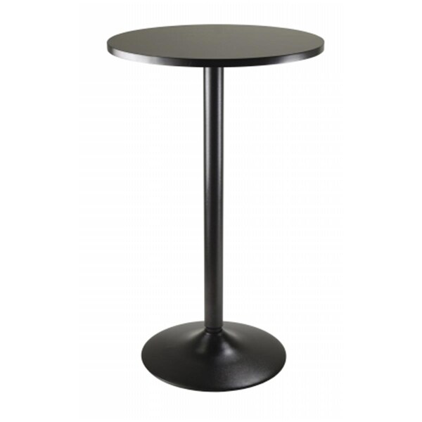 Doba-Bnt Pub Table Round Black MDF Top with Black leg and base - SA143745