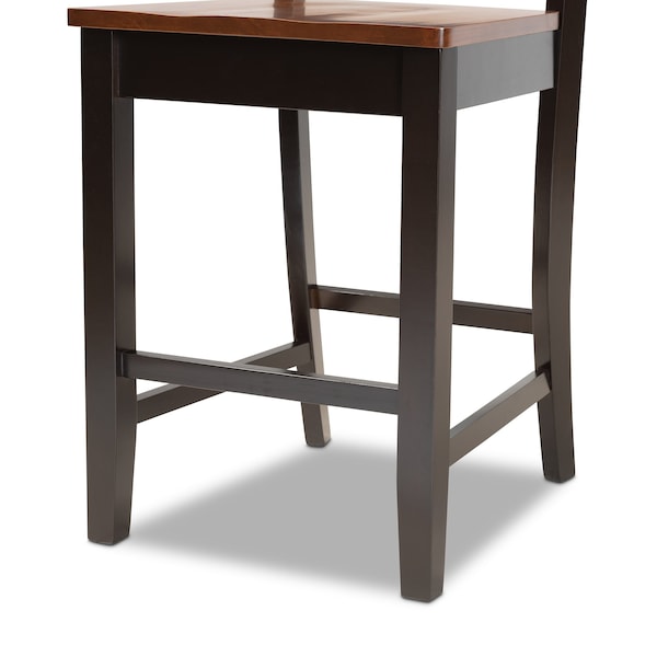Baxton Studio Nicolette Modern and Contemporary Two-Tone Dark Brown and Walnut Brown Finished Wood 5-Piece Pub Set - 176-11425-9776-ZORO