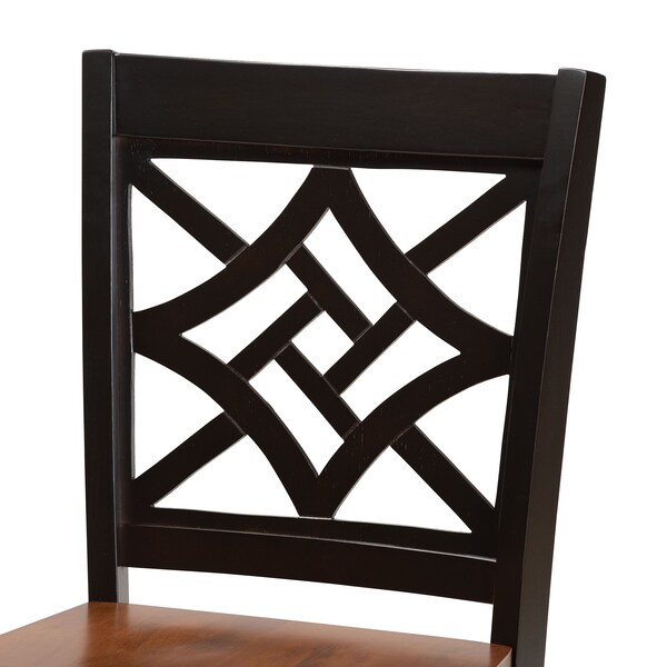 Baxton Studio Nicolette Modern and Contemporary Two-Tone Dark Brown and Walnut Brown Finished Wood 5-Piece Pub Set - 176-11425-9776-ZORO