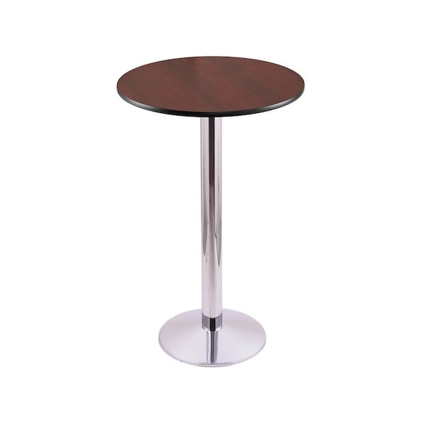 Holland Bar Stool Co 36" 214 Chrome Table, 24" dia. Top - 214-1636CH24R
