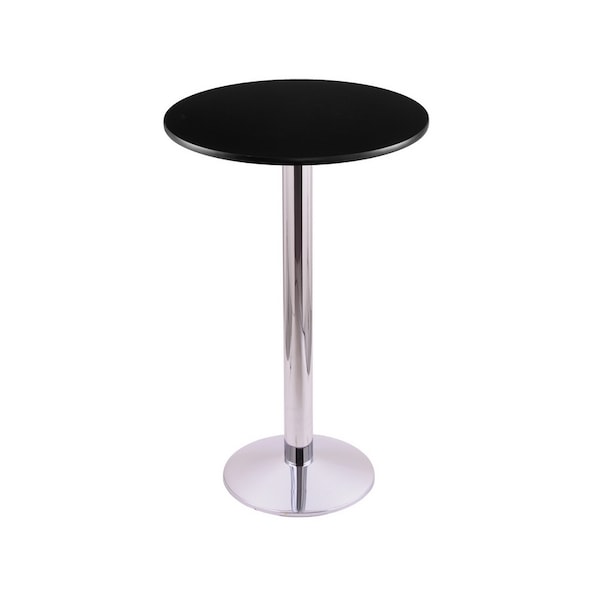 Holland Bar Stool Co 36" 214 Chrome Table, 24" dia. Top - 214-1636CH24R