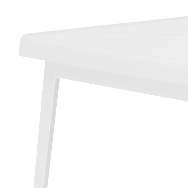 Flash Furniture Square 27.75" L, 27.75" W, 40" H, Metal Top, White - CH-31330-WH-GG