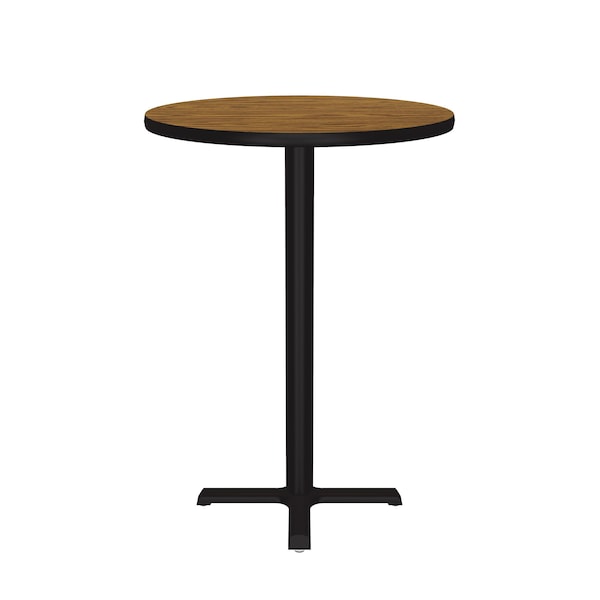 Correll Round Standing Height Cafe Bistro and Breakroom Pedestal Table, 42" H, High Pressure Laminate Top - BXB24R-06