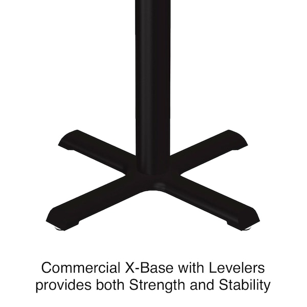 Correll Round Standing Height Cafe Bistro and Breakroom Pedestal Table, 42" H, High Pressure Laminate Top - BXB24R-06
