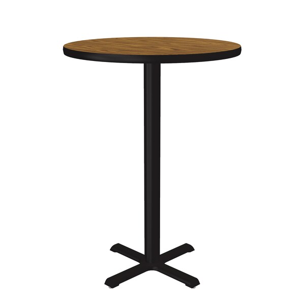 Correll Round Standing Height Cafe Bistro and Breakroom Pedestal Table, 42" H, High Pressure Laminate Top - BXB24R-06