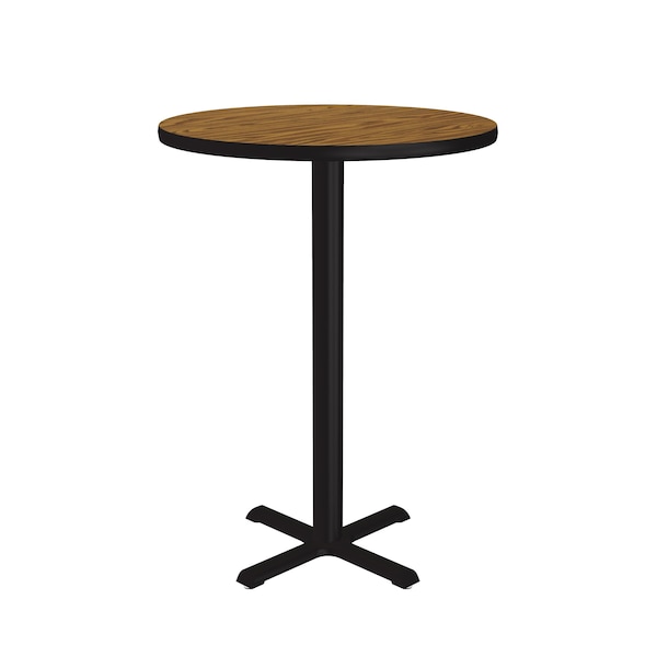 Correll Round Standing Height Cafe Bistro and Breakroom Pedestal Table, 42" H, High Pressure Laminate Top - BXB24R-06