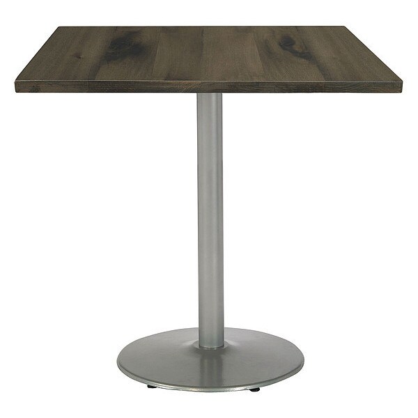 Kfi Square 42 L, 42 W, 41 H, Wood Top, Barnwood - T42SQ-B1922SL-38-LFT-BN