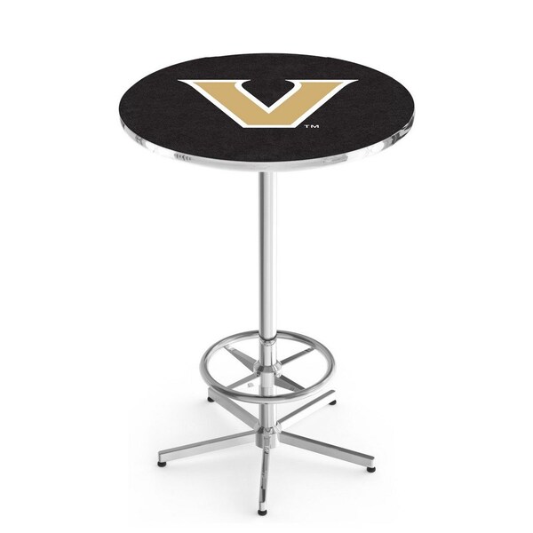 Holland Bar Stool Co 42" Chrome Vanderbilt Pub Table, 36" dia. Top - L216C4236VANDER