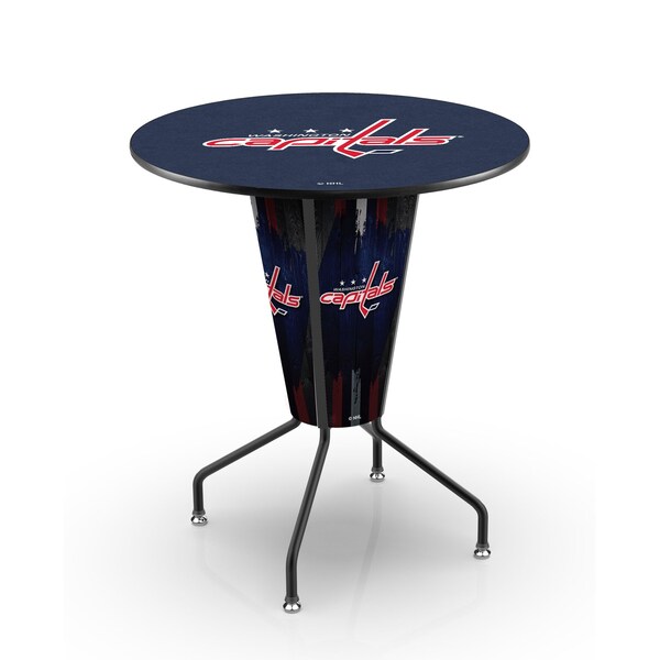 Holland Bar Stool Co Lighted 42" Black Washington Capitals Pub Table - L218B42WSHCAP36RWSHCAP