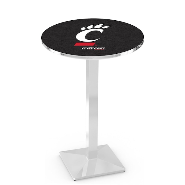 Holland Bar Stool Co 36" Chrome Cincinnati Pub Table, 36" dia. Top - L217C3636CINCIN