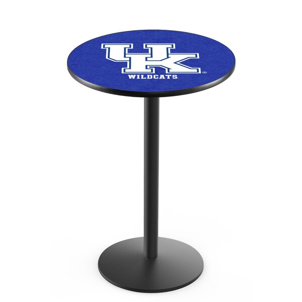 Holland Bar Stool Co 42" Blk Wrinkle Kentucky "UK" Pub Table - L214B4228UKY-UK