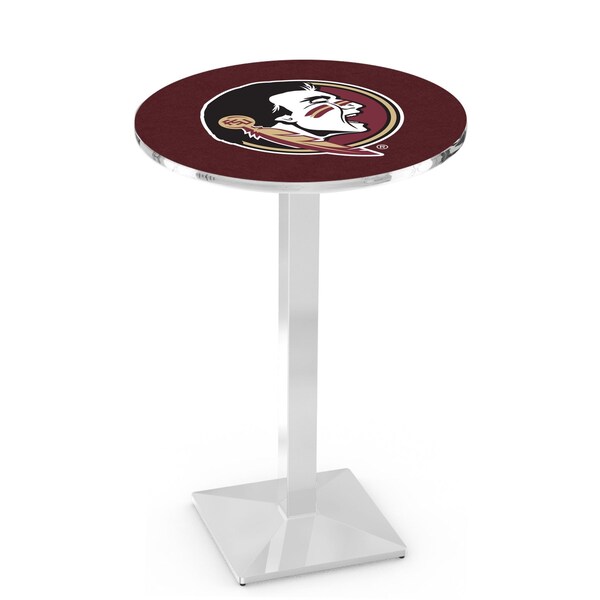 Holland Bar Stool Co 42" Chrome Florida State (Head) Pub Table, 36" dia. Top - L217C4236FSU-HD