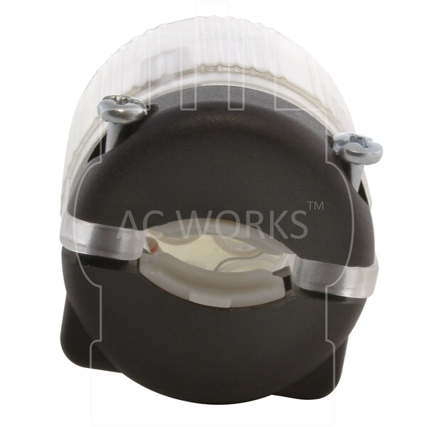 Ac Works NEMA 5-15P 15A 125V Medical/Hospital Grade Plug with UL, C-UL Approval in Clear - ASMD515P-CL