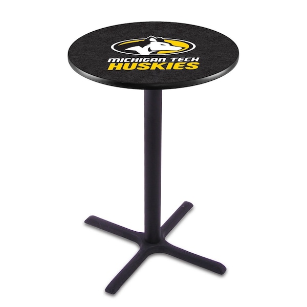 Holland Bar Stool Co 42" Blk Wrinkle Michigan Tech Pub Table - L211B4228MITECH