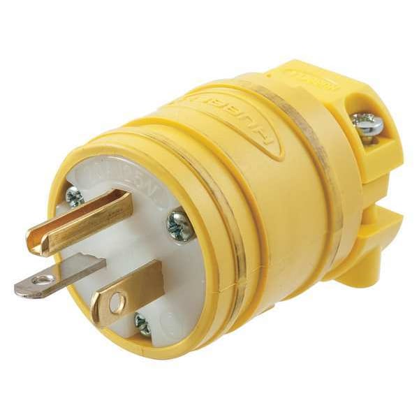 Hubbell 3 Wire Flip Seal Straight Blade Plug 125VAC 20A - HBL1433