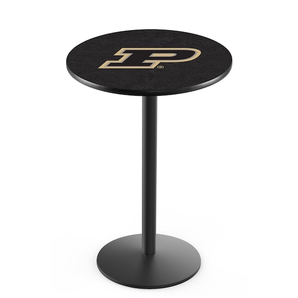 Holland Bar Stool Co 42" Blk Wrinkle Purdue Pub Table, 36" dia. Top - L214B4236PURDUE