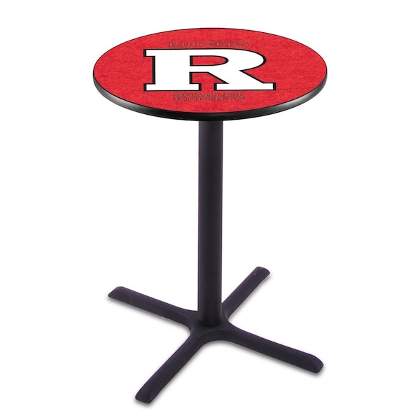 Holland Bar Stool Co 42" Blk Wrinkle Rutgers Pub Table, 36" dia. Top - L211B4236RUTGER