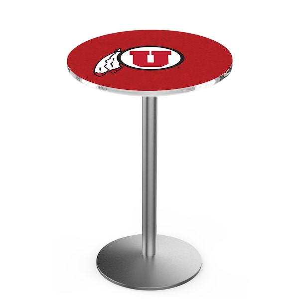 Holland Bar Stool Co 42" Stainless Steel Utah Pub Table, 36" dia. Top - L214S4236UTAHUN