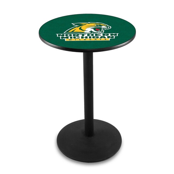 Holland Bar Stool Co 36" Blk Wrinkle Northern Michigan Pub Table, 36" dia. Top - L214B3636NORMIC