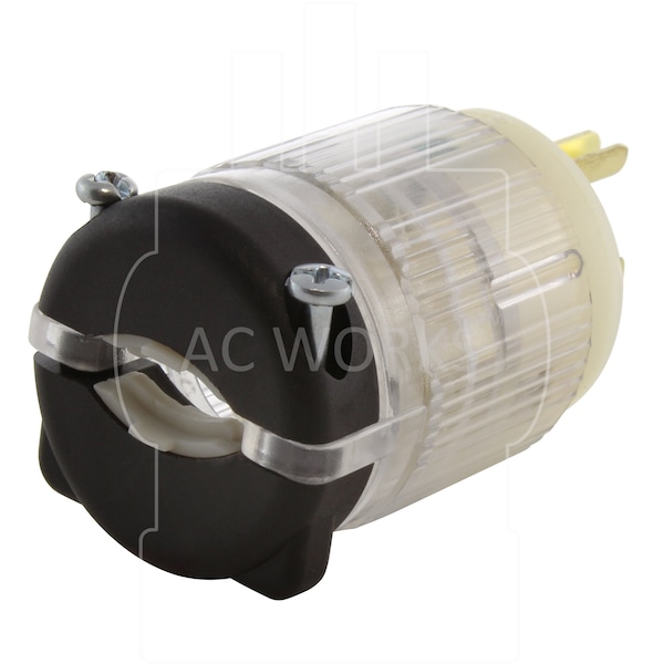 Ac Works NEMA 5-15P 15A 125V Household Plug with Power Indicator UL, C-UL Approval - AS515PL