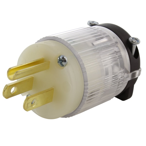Ac Works NEMA 5-15P 15A 125V Household Plug with Power Indicator UL, C-UL Approval - AS515PL