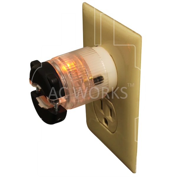 Ac Works NEMA 5-15P 15A 125V Household Plug with Power Indicator UL, C-UL Approval - AS515PL