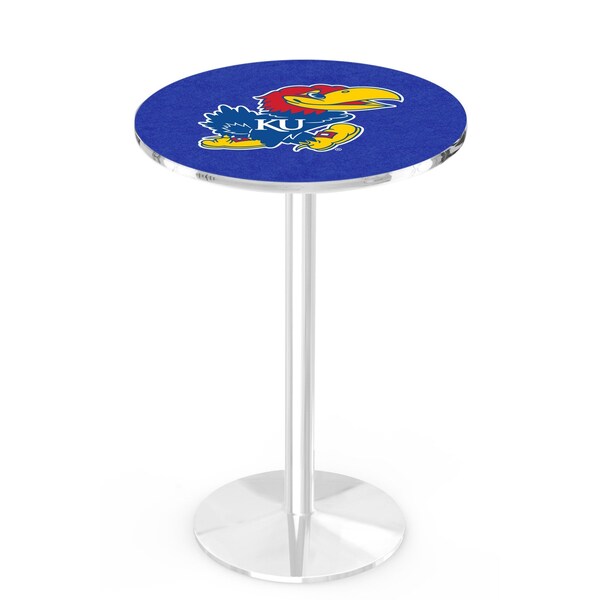 Holland Bar Stool Co 36" Chrome Kansas Pub Table, 36" dia. Top - L214C3636KNSASU
