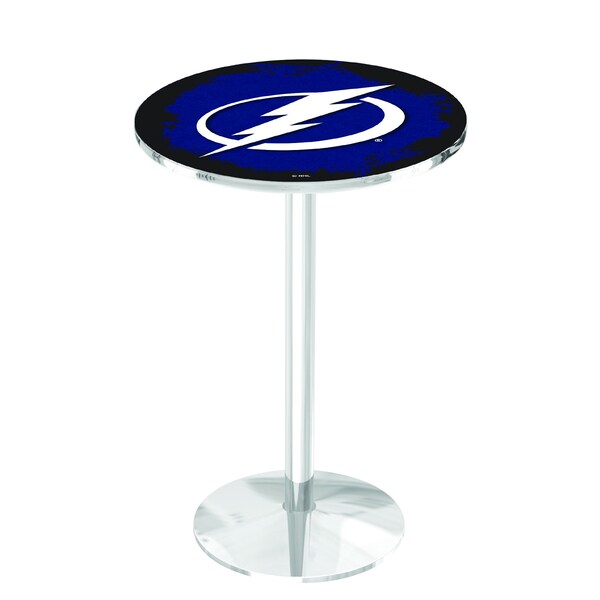 Holland Bar Stool Co 42" Chrome Tampa Bay Lightning Pub Table - L214C4228TBLGHT