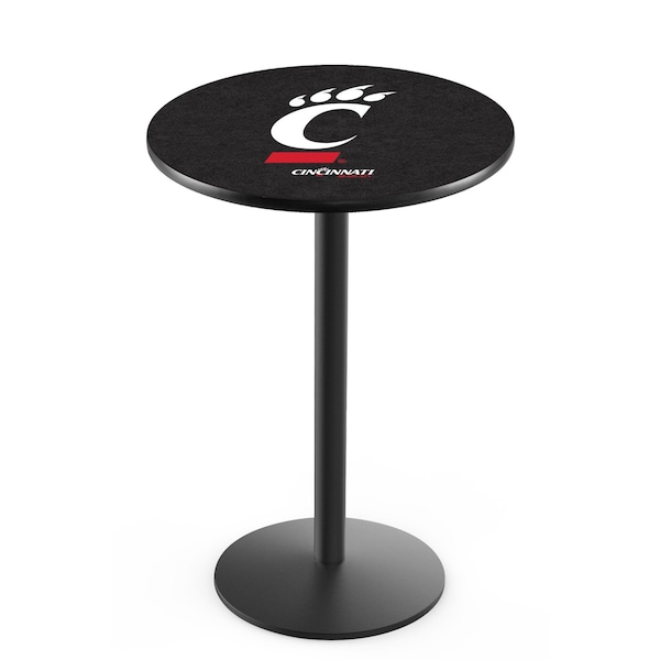 Holland Bar Stool Co 42" Blk Wrinkle Cincinnati Pub Table, 36" dia. Top - L214B4236CINCIN
