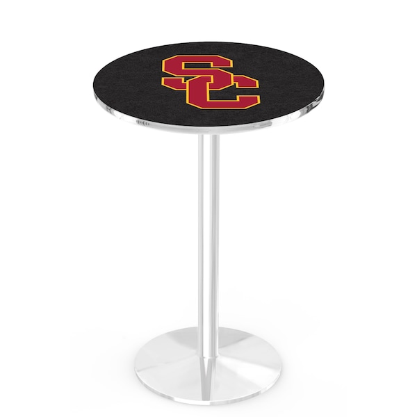 Holland Bar Stool Co 42" Chrome USC Trojans Pub Table - L214C4228SOUCAL