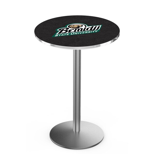 Holland Bar Stool Co 42" Stainless Steel Bemidji State Pub Table, 36" dia. Top - L214S4236BMIJST