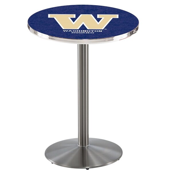 Holland Bar Stool Co 42" Stainless Steel Washington Pub Table, 36" dia. Top - L214S4236WASHUN