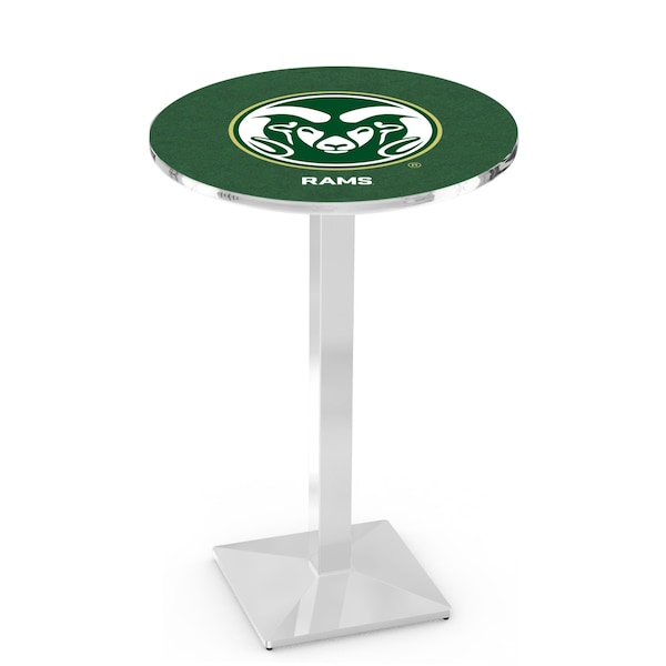 Holland Bar Stool Co 36" Chrome Colorado State Pub Table - L217C3628COLOST